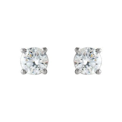 14k White Gold 1/2 CTW Natural Diamond Cocktail-Style Stud Earrings