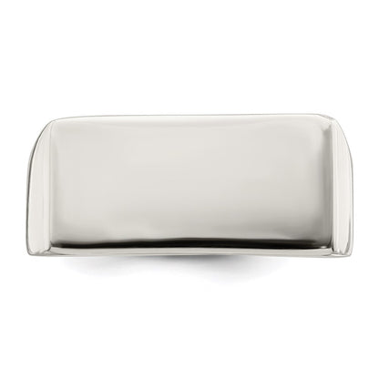 Sterling Silver 9x19mm Closed Back Signet Ring Size 10