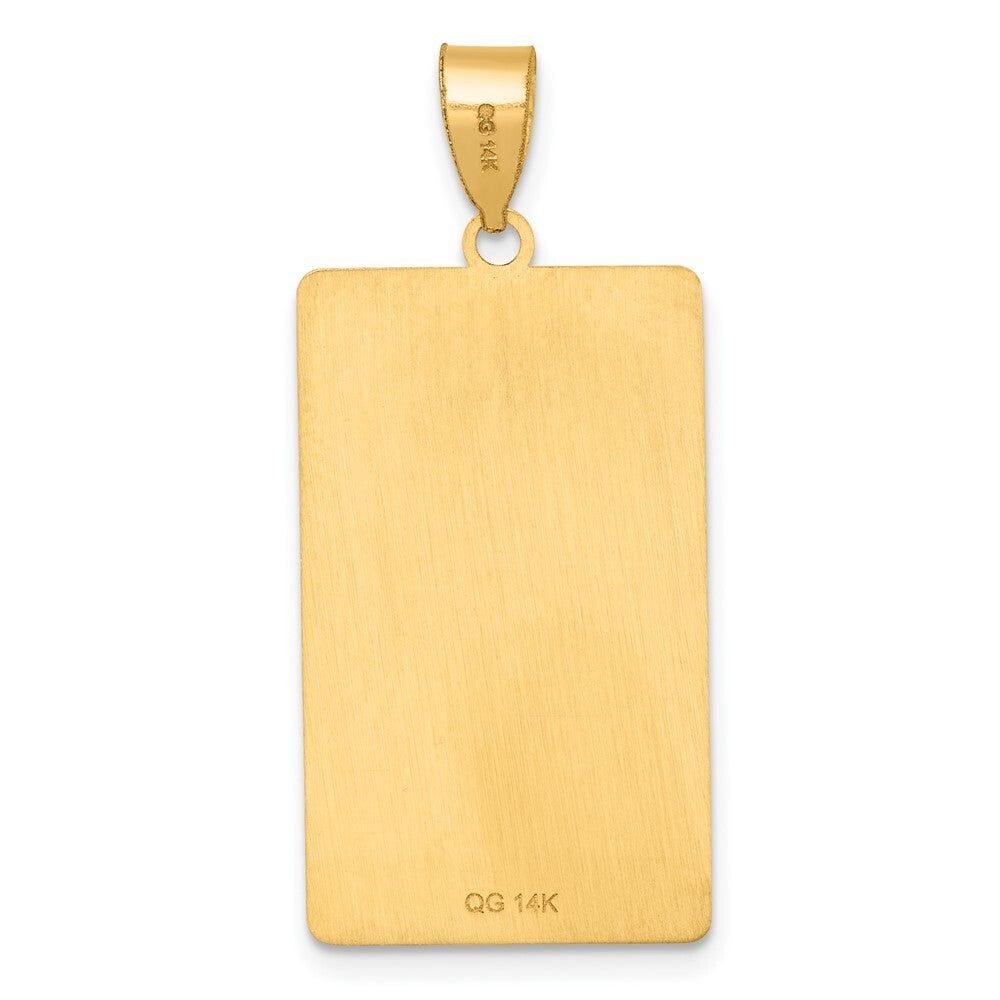 14k Yellow Gold The Fool Tarot Card Pendant for Women