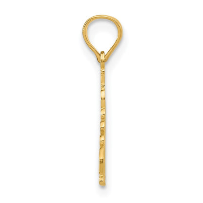 14k Yellow Gold Polished I HEART LAKE TAHOE Charm
