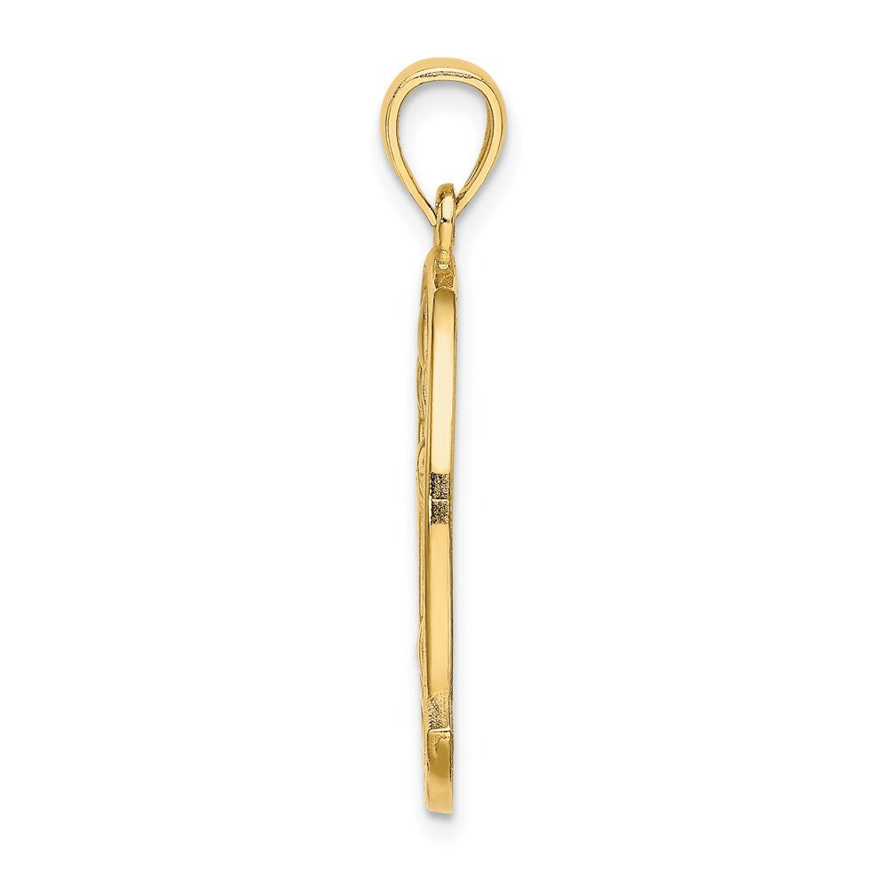 14k Yellow Gold TURKS AND CAICOS Dolphin Sunset Scene Charm