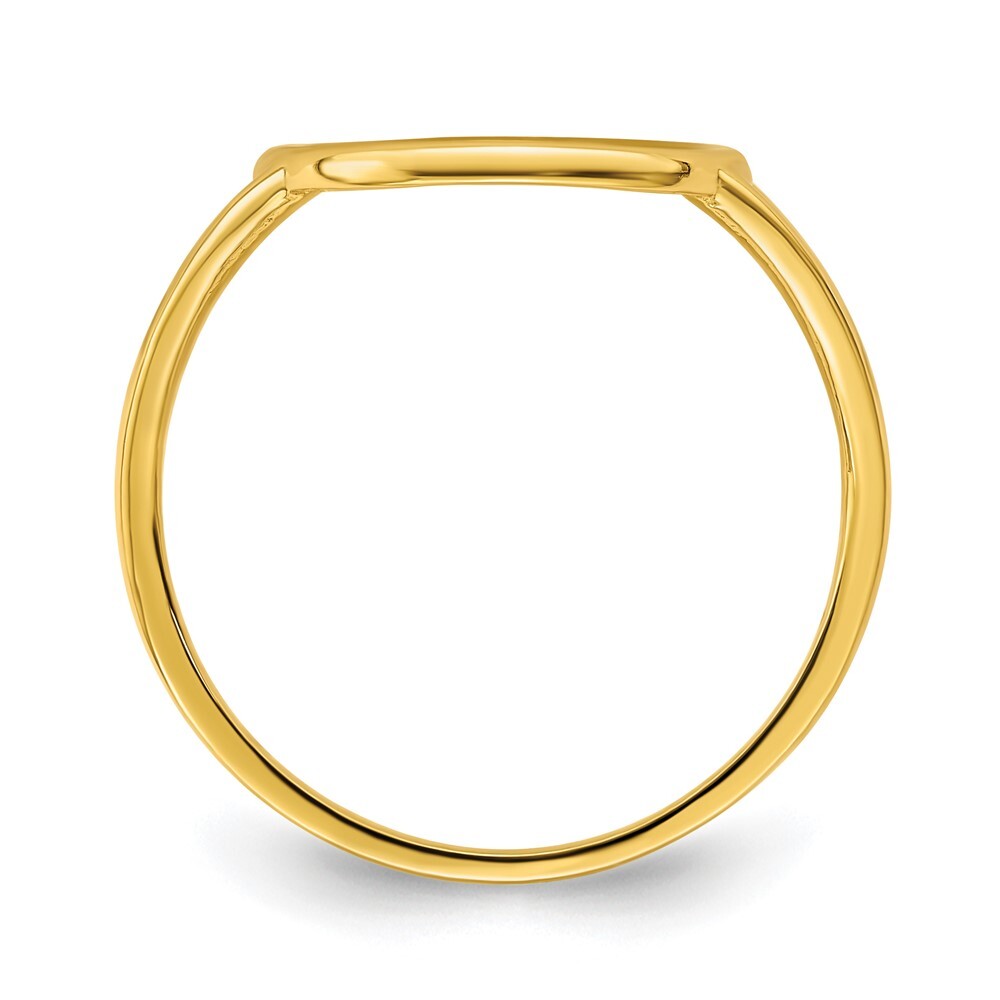 14K Yellow Gold Polished Tree of Life in Circle Ring Size 7