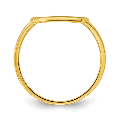 14K Yellow Gold Polished Tree of Life in Circle Ring Size 7