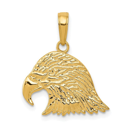 14k Yellow Gold Eagle Head Pendant