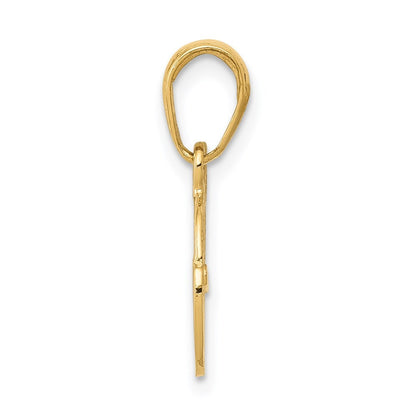 14k Yellow Gold Polished Key and Lock Charm