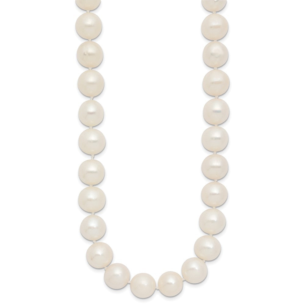 14k Yellow Gold Polished 10-11mm White Cultured Pearl Necklace 18"