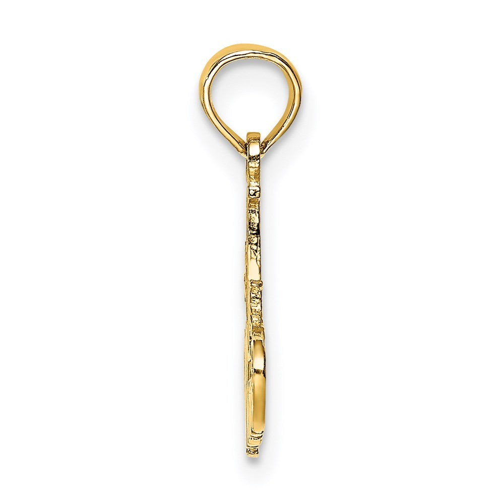 14k Yellow Gold Polished #1 MOM Pendant