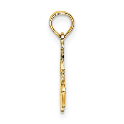 14k Yellow Gold Polished #1 MOM Pendant