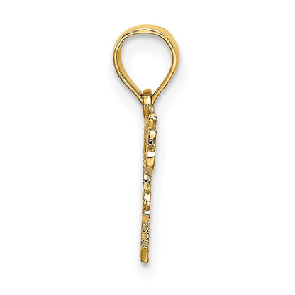 14k Yellow Gold Polished  DADDYS LITTLE GIRL Charm