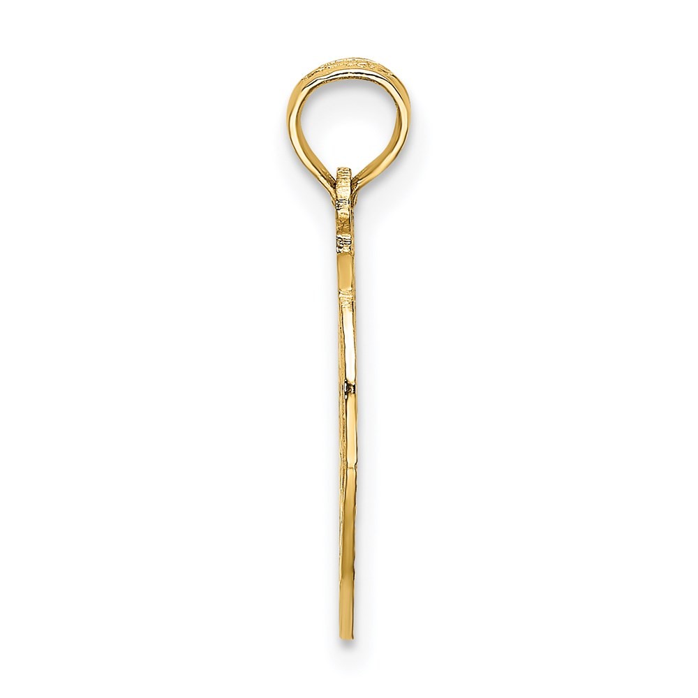 14k Yellow Gold Cut-out NEW YORK w/Statue of Liberty in Apple Charm
