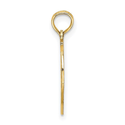 14k Yellow Gold Cut-out NEW YORK w/Statue of Liberty in Apple Charm