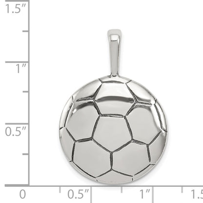 Sterling Silver Antiqued Soccer Ball Pendant Holiday Gift for Women