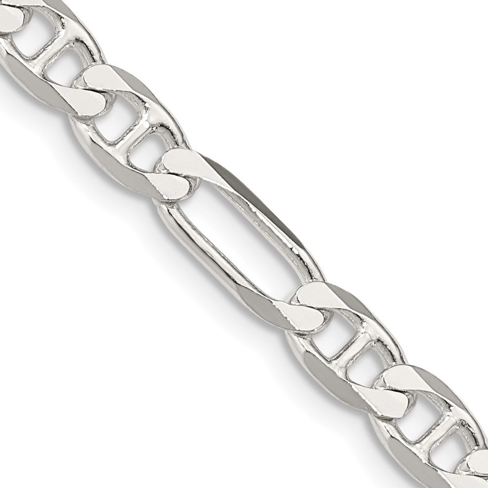 Sterling Silver 5.5mm Figaro Anchor Chain Necklace