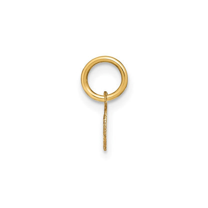 14k Yellow Gold Lower case Letter M Initial Charm Pendant for Women