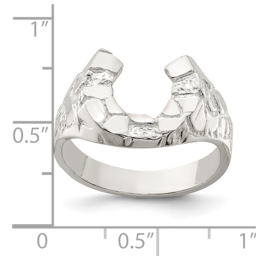 Sterling Silver Horseshoe Ring Size 11
