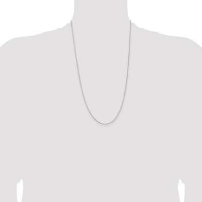 Sterling Silver Rhodium-plated 1.3mm Solid Rope Chain