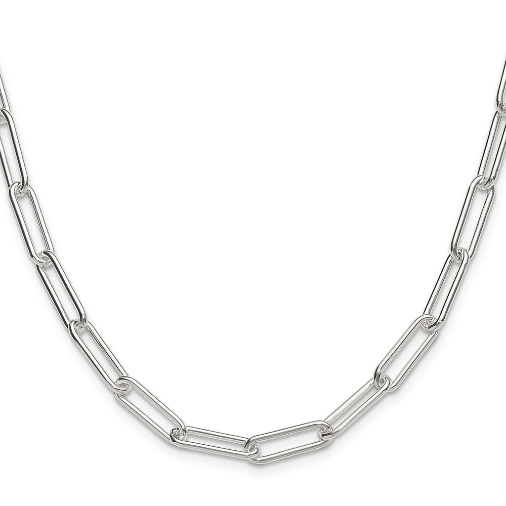 Sterling Silver Polished 5.5mm Paperclip Chain Necklace