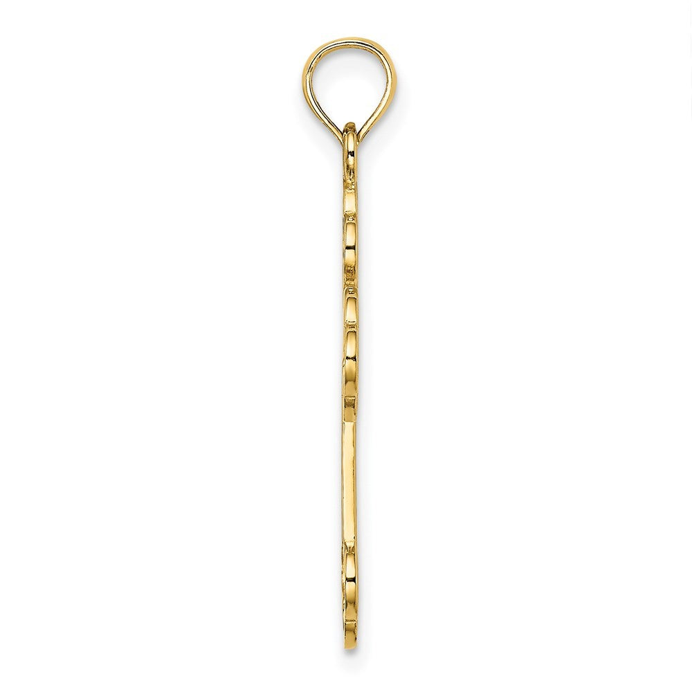 14k Yellow Gold Cut-Out Design Cross Charm