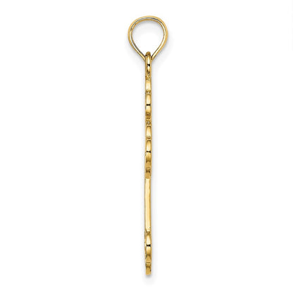 14k Yellow Gold Cut-Out Design Cross Charm