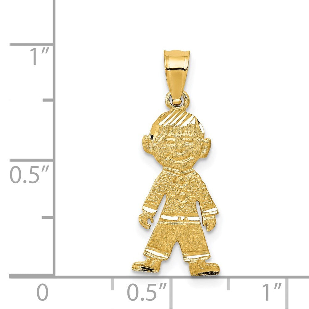 14k Yellow Gold Boy Charm