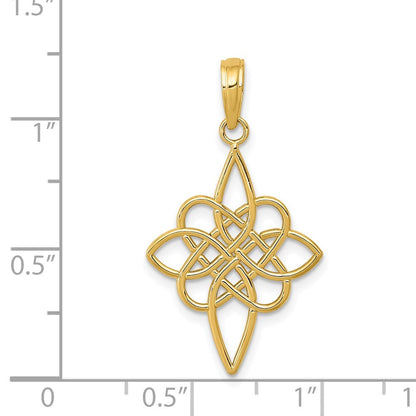 14k Yellow Gold Celtic Knot Pendant