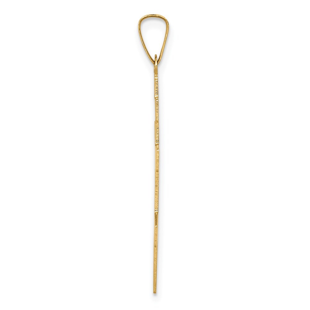 14k Yellow Gold Eastern Orthodox Cross Charm