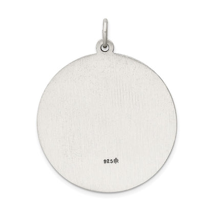 Sterling Silver Antiqued St. Christopher Medal