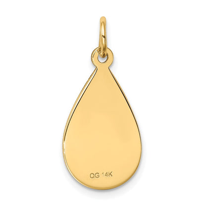 14k Yellow Gold Medical Jewelry Unenameled Pendant for Women