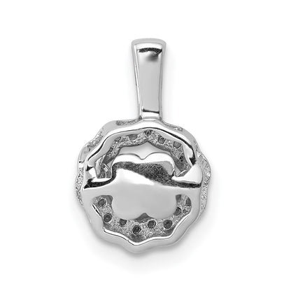 14k White Gold 1/10ct. Vibrant Moving Diamond Pendant for Women
