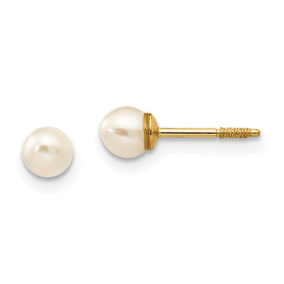14k Yellow Gold FW Cultured Pearl Earrings