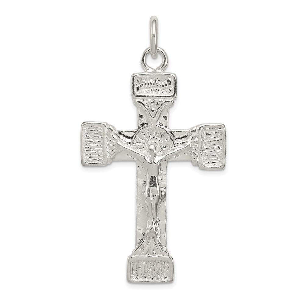 Sterling Silver Latin Crucifix Pendant Holiday Gift for Women