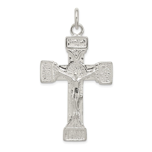 Sterling Silver Latin Crucifix Pendant Holiday Gift for Women