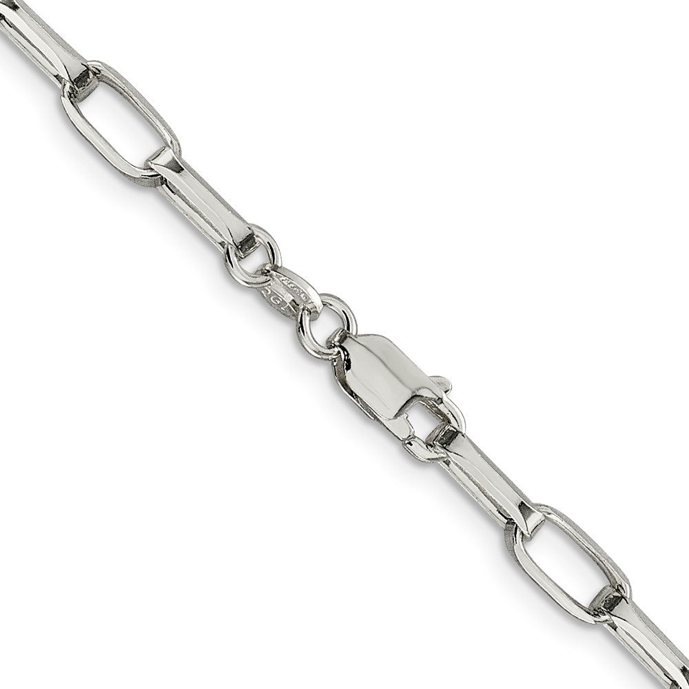 Sterling Silver 5mm Elongated Open Link Chain Necklace
