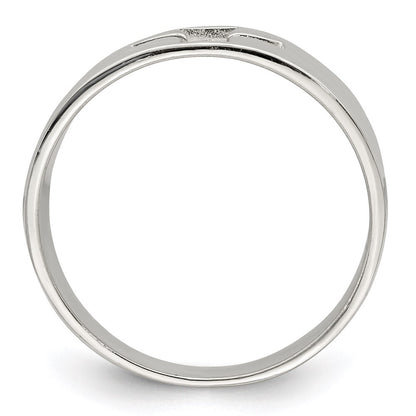 Sterling Silver Cross Cutout Ring Size 7
