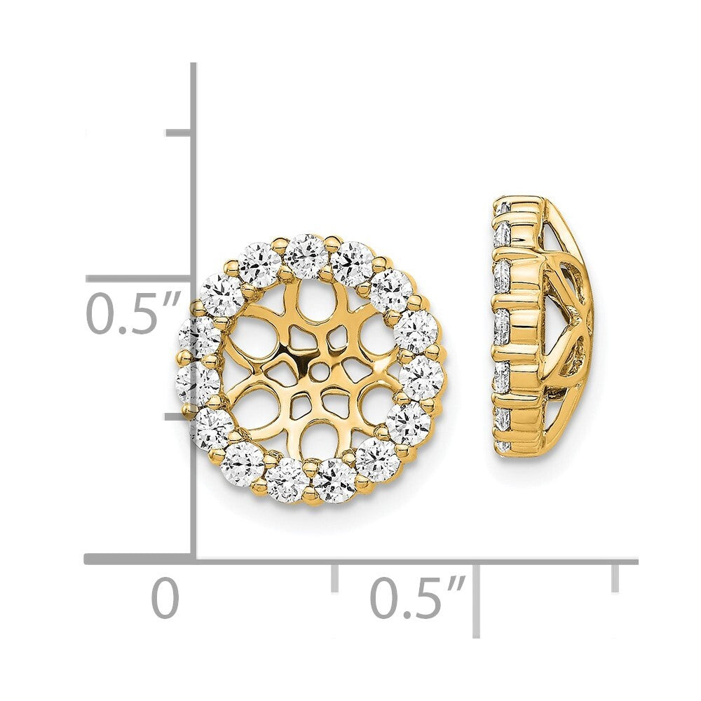14k Yellow Gold Diamond Earring Jackets