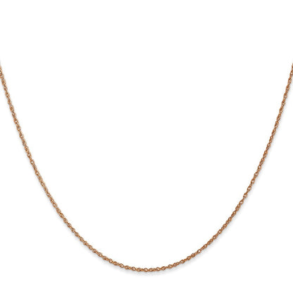 14K Rose Gold 24 inch .8mm Baby Rope Chain Necklace