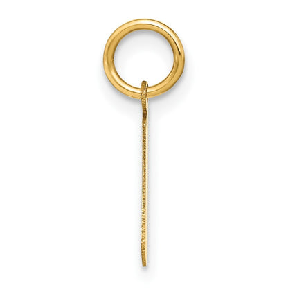 14k Yellow Gold Lowercase Letter L Initial Pendant for Women