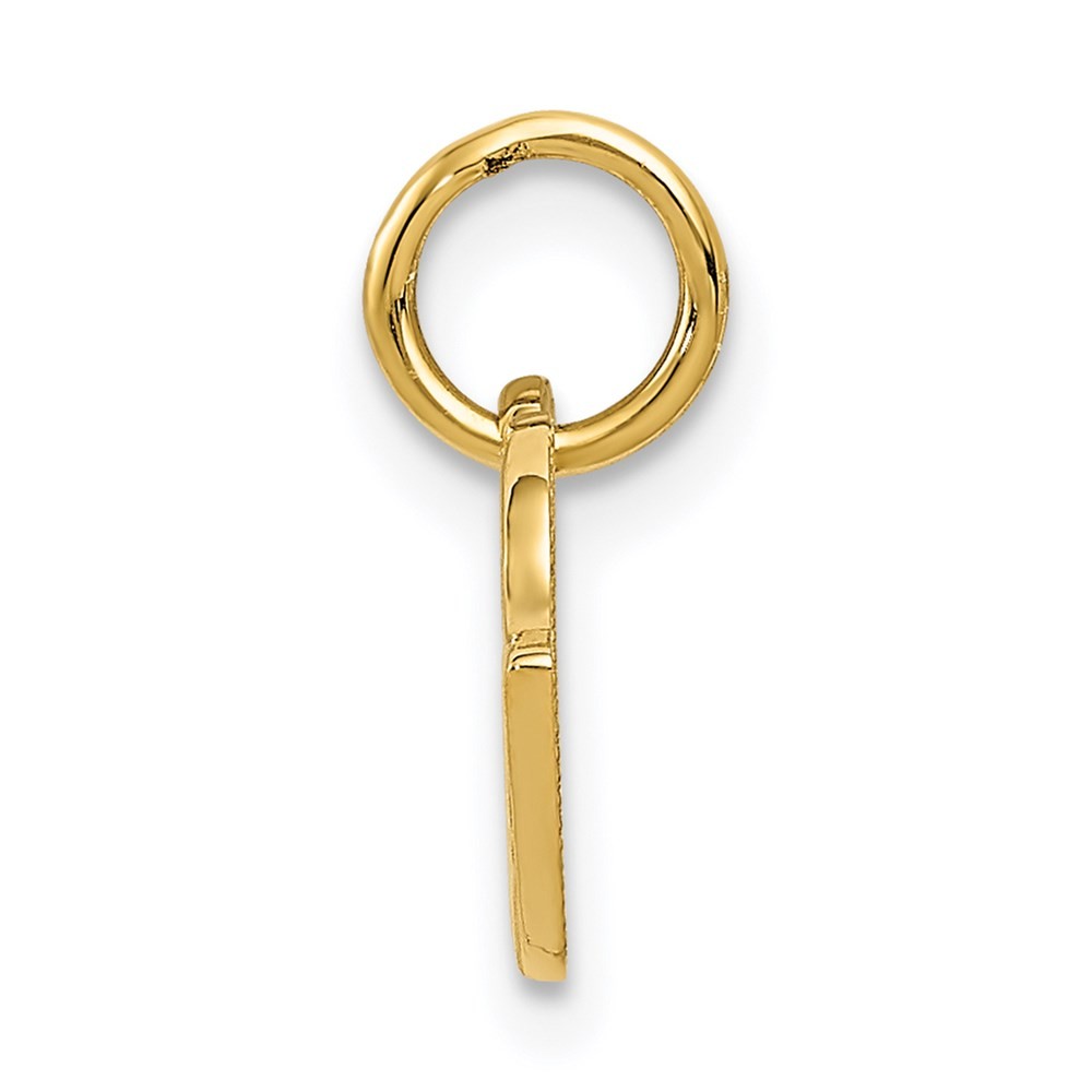 14k Yellow Gold Racing Flags Charm Pendant