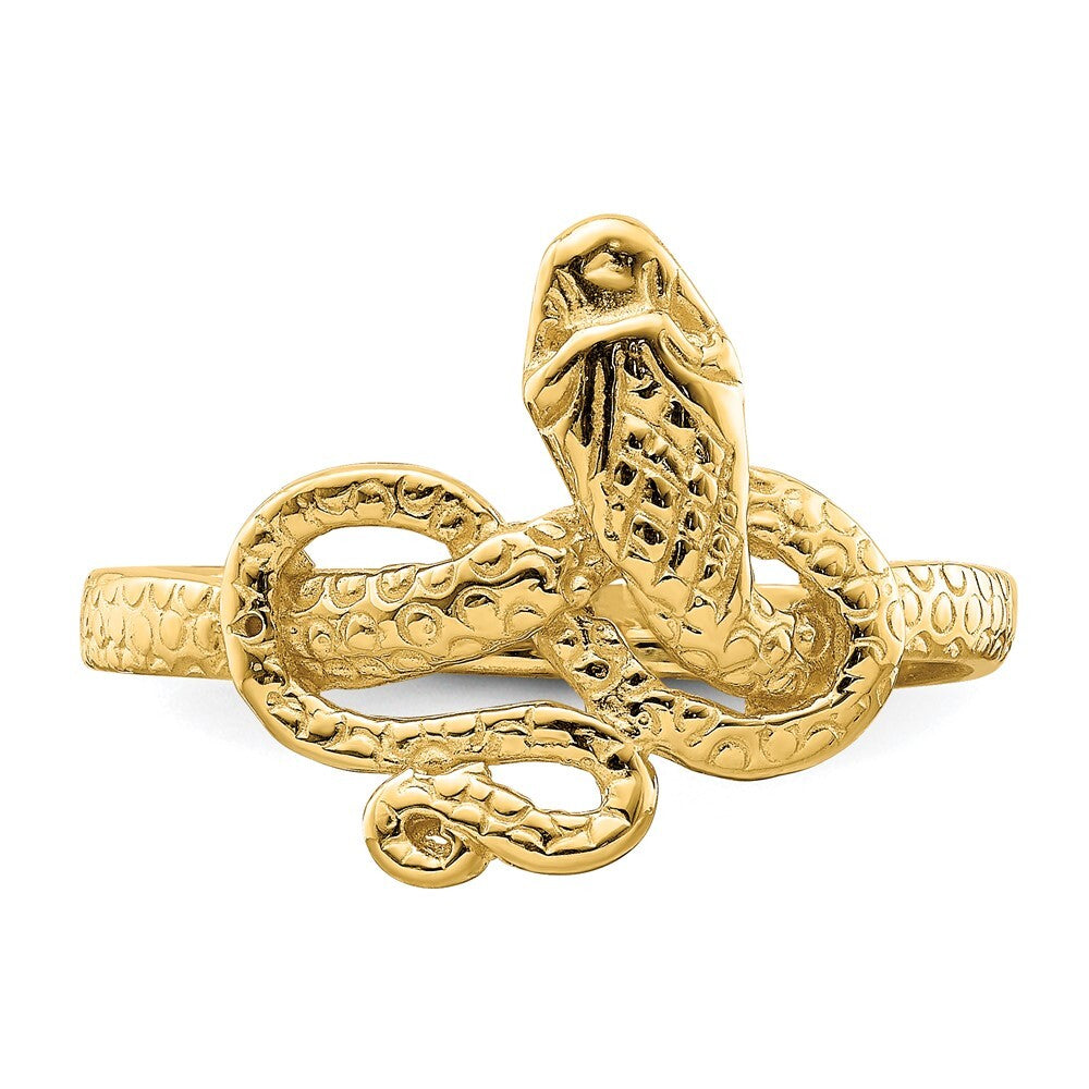 14K Yellow Gold Snake Ring