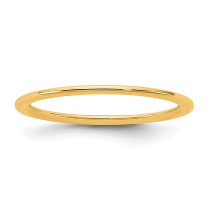 14K Yellow Gold 1mm Standard Comfort Fit Band Size 9