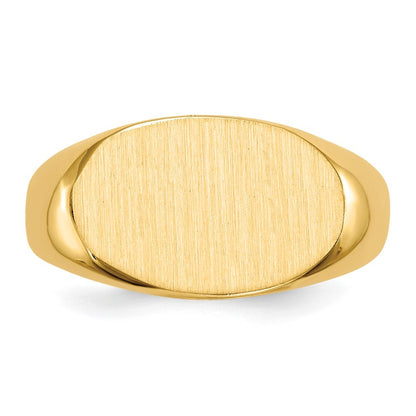 14K Yellow Gold 9.5x15.0mm Open Back Signet Ring