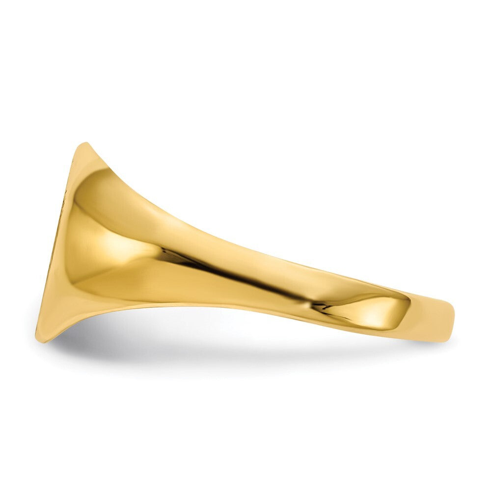 14K Yellow Gold 8.5x9.5mm Open Back Signet Ring