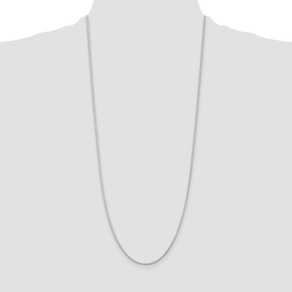Sterling Silver Rhodium-plated 1.25mm Round Spiga Chain