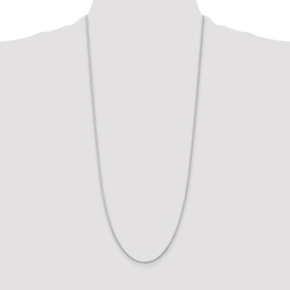 Sterling Silver Rhodium-plated 1.25mm Round Spiga Chain