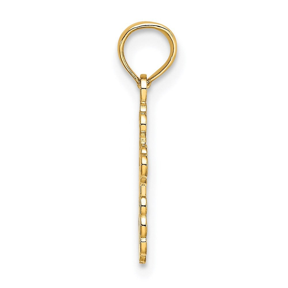 14k Yellow Gold Mini Eastern Orthodox Cross Charm