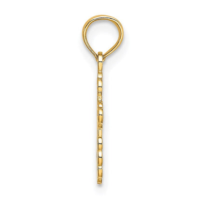 14k Yellow Gold Mini Eastern Orthodox Cross Charm