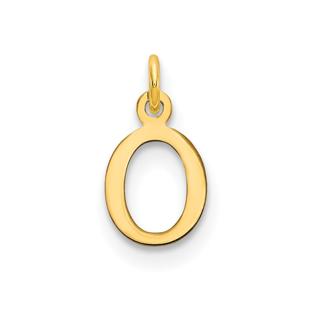 14k Yellow Gold Cutout Letter O Initial Pendant
