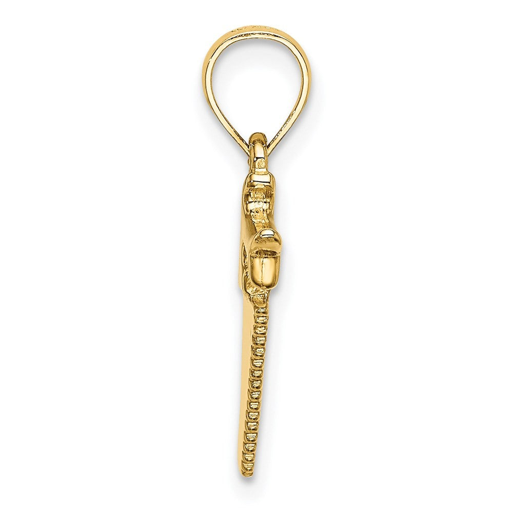 14k Yellow Gold 3-D Saw Charm
