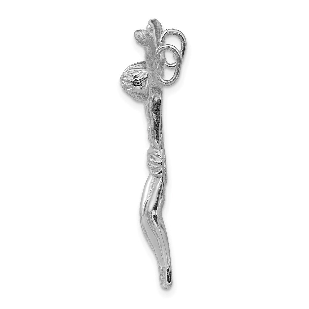 14k White Gold Jesus Chain Slide Pendant for Women