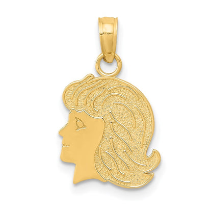 14k Yellow Gold Girl Charm
